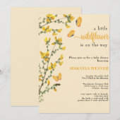 Wildflower Boho vlinders Baby shower Kaart (Voorkant / Achterkant)