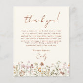 Wildflower Boho Vrijgezellenfeest bedankje Flyer (Voorkant)