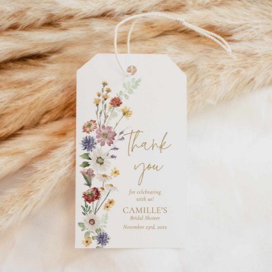 Wildflower Boho Vrijgezellenfeest Cadeaulabel