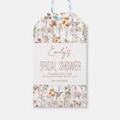 Wildflower Boho Vrijgezellenfeest Dank u in Bloom Cadeaulabel (Voorkant)