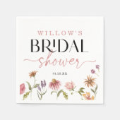 Wildflower Boho Vrijgezellenfeest Decor Napkin Servet (Voorkant)