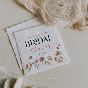 Wildflower Boho Vrijgezellenfeest Decor Napkin Servet
