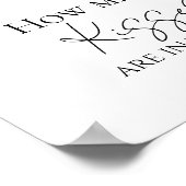 Wildflower Boho Vrijgezellenfeest hoeveel kussen t Poster (Hoek)