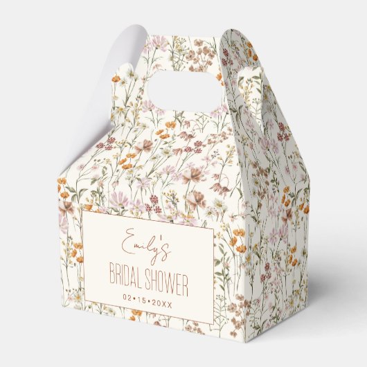 Wildflower Boho Vrijgezellenfeest in Bloom Garden Bedankdoosjes (Voorkant Zijde)