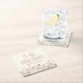 Wildflower Boho Vrijgezellenfeest in Bloom Garden Kartonnen Onderzetters (Insitu)