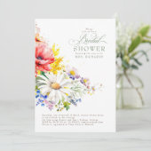 Wildflower Boho Vrijgezellenfeest Kaart (Staand voorkant)