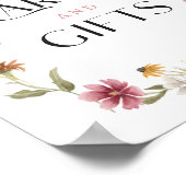 Wildflower Boho Vrijgezellenfeest Kaarten Cadeaubo Poster (Hoek)