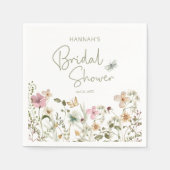 Wildflower Boho Vrijgezellenfeest Servet (Voorkant)