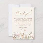 Wildflower Boho Vrijgezellenfeest Terracotta Bedankkaart (Voorkant)