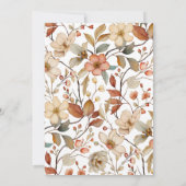 Wildflower Boho Waterverf Baby shower Uitnodiging (Achterkant)