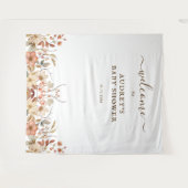 Wildflower Boho Waterverf Welkom teken achtergrond Wandkleed (Voorkant (horizontaal))