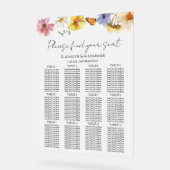 Wildflower Boho Wedding Acryl Zitting Grafiek Acryl Bord (Hoek)