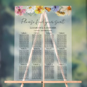 Wildflower Boho Wedding Acryl Zitting Grafiek Bord (Neutraal)