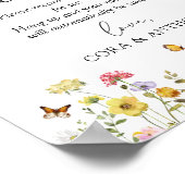 Wildflower Boho Wedding Audio Guestbook Sign Poster (Hoek)