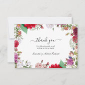 Wildflower Boho Wedding Dank u kaarten (Voorkant)