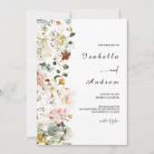 Wildflower Boho Wedding Invitation Kaart (Voorkant)