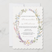 Wildflower Boho Wedding Invitation Kaart (Voorkant)