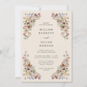 Wildflower Boho Wedding Kaart (Voorkant)