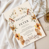 Wildflower Boho Wedding Kaart