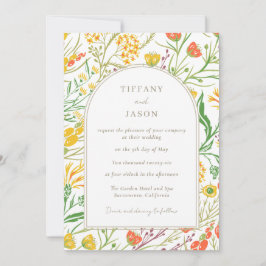 Wildflower Boho Wedding Kaart