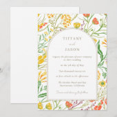 Wildflower Boho Wedding Kaart (Voorkant / Achterkant)
