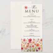 Wildflower Boho Wedding Menu (Voorkant / Achterkant)