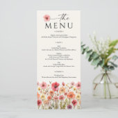 Wildflower Boho Wedding Menu (Staand voorkant)