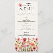 Wildflower Boho Wedding Menu (Voorkant)