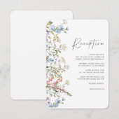 Wildflower Boho Wedding Reception Kaart (Voorkant / Achterkant)