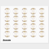 Wildflower Boho Wedding Ronde Sticker (Vel)
