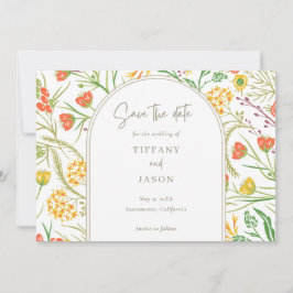 Wildflower Boho Wedding Save The Date