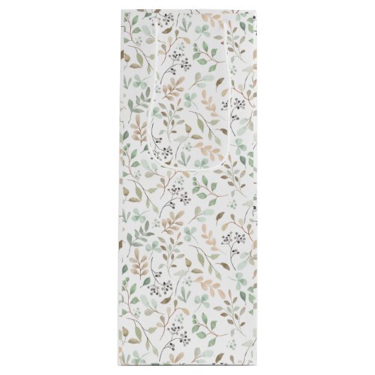 Wildflower Boho Wijn Cadeautas (Voorkant)