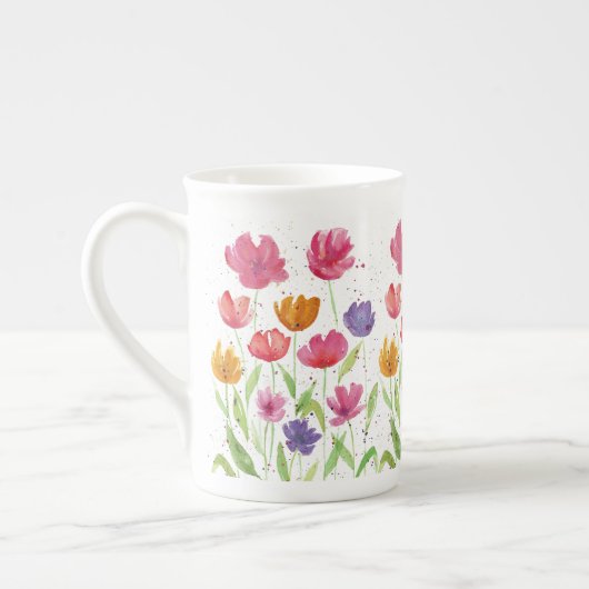 Wildflower Bone China Mok (Links)