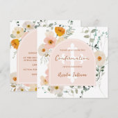 Wildflower boog bevestiging uitnodiging (Voorkant / Achterkant)