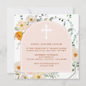 Wildflower boog bevestiging uitnodiging (Achterkant)