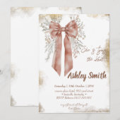 Wildflower boog binden van de knoop vrijgezellenfe kaart (Voorkant / Achterkant)