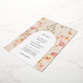 Wildflower boog bruiloft foto uitnodiging (Gedraaid)