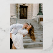 Wildflower boog bruiloft foto uitnodiging (Achterkant)