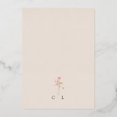 Wildflower boog bruiloft uitnodiging Folie uitnodi (Achterkant)