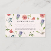 Wildflower Book Aanvraag voor Baby shower Informatiekaartje (Voorkant)