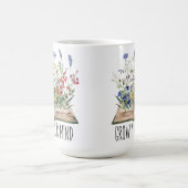  Wildflower Book Lover Grow Your Mind Quote Koffiemok (Center)