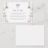 Wildflower Book Request Baby shower Enclosure Kaar Informatiekaartje (Voorkant / Achterkant)