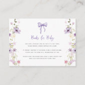 Wildflower Book Request Baby shower Enclosure Kaar Informatiekaartje (Voorkant)