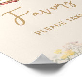 Wildflower Book Theme Vrijgezellenfeest Favors Poster (Hoek)