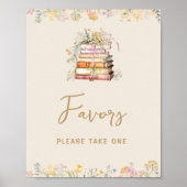 Wildflower Book Theme Vrijgezellenfeest Favors Poster (Voorkant)