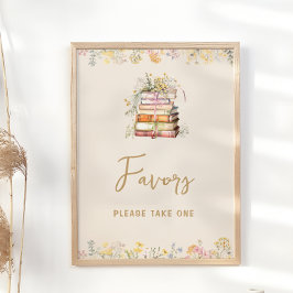 Wildflower Book Theme Vrijgezellenfeest Favors Poster