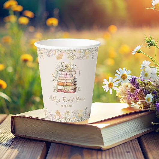 Wildflower Book Theme Vrijgezellenfeest Papieren Bekers