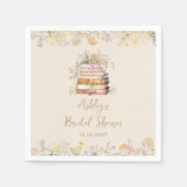 Wildflower Book Theme Vrijgezellenfeest Servet (Voorkant)