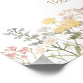 Wildflower Book Theme Vrijgezellenfeest Welkom Poster (Hoek)