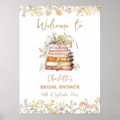 Wildflower Book Theme Vrijgezellenfeest Welkom Poster (Voorkant)